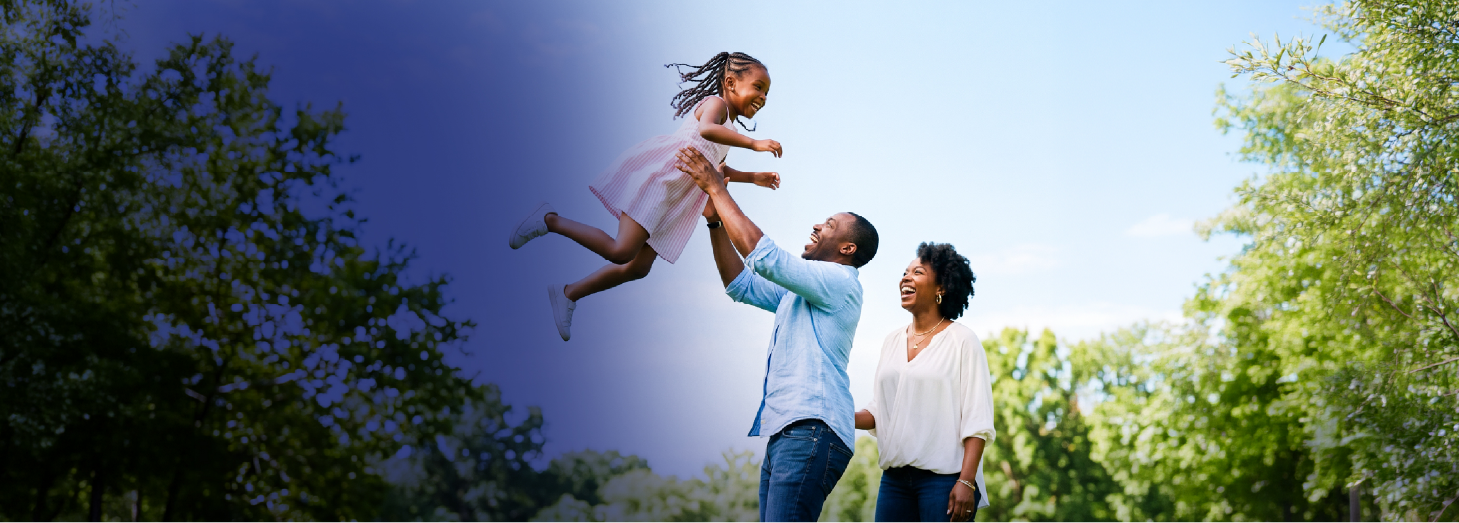 Family looking ahead